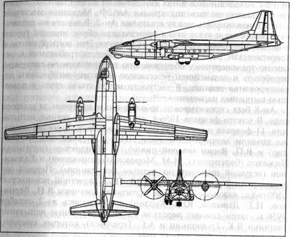 Схема самолета Ан-8